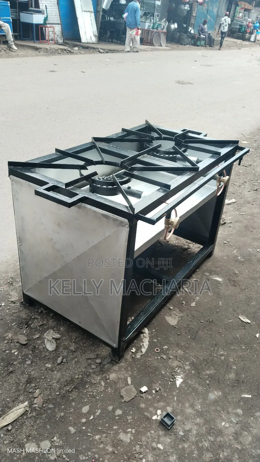 Closed Commercial Two Burner Gas Grill Jikos