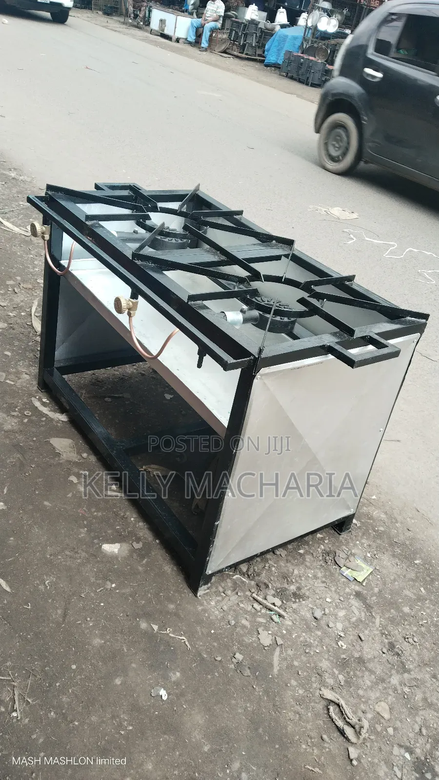 Closed Commercial Two Burner Gas Grill Jikos