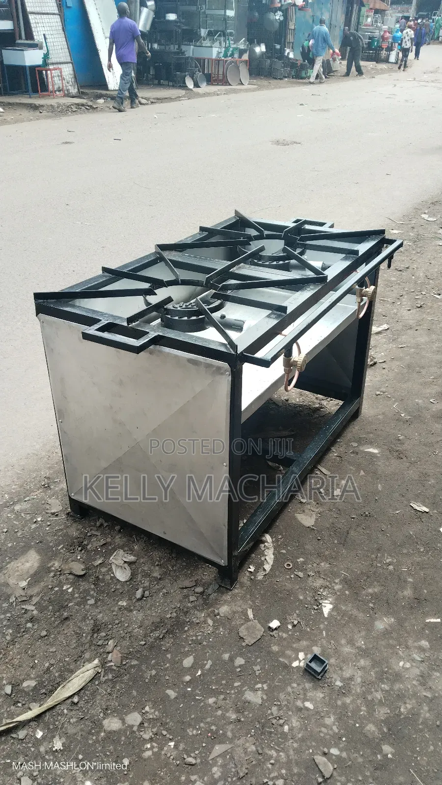 Closed Commercial Two Burner Gas Grill Jikos
