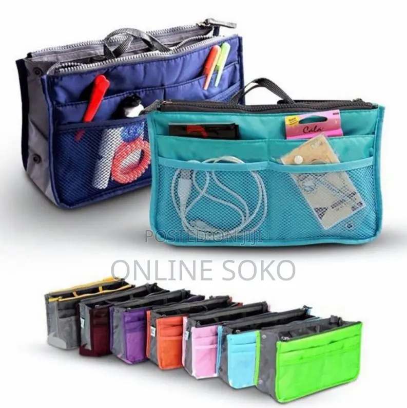 Multipurpose Women Travel 13 Pocket Handbag Purse Organizer