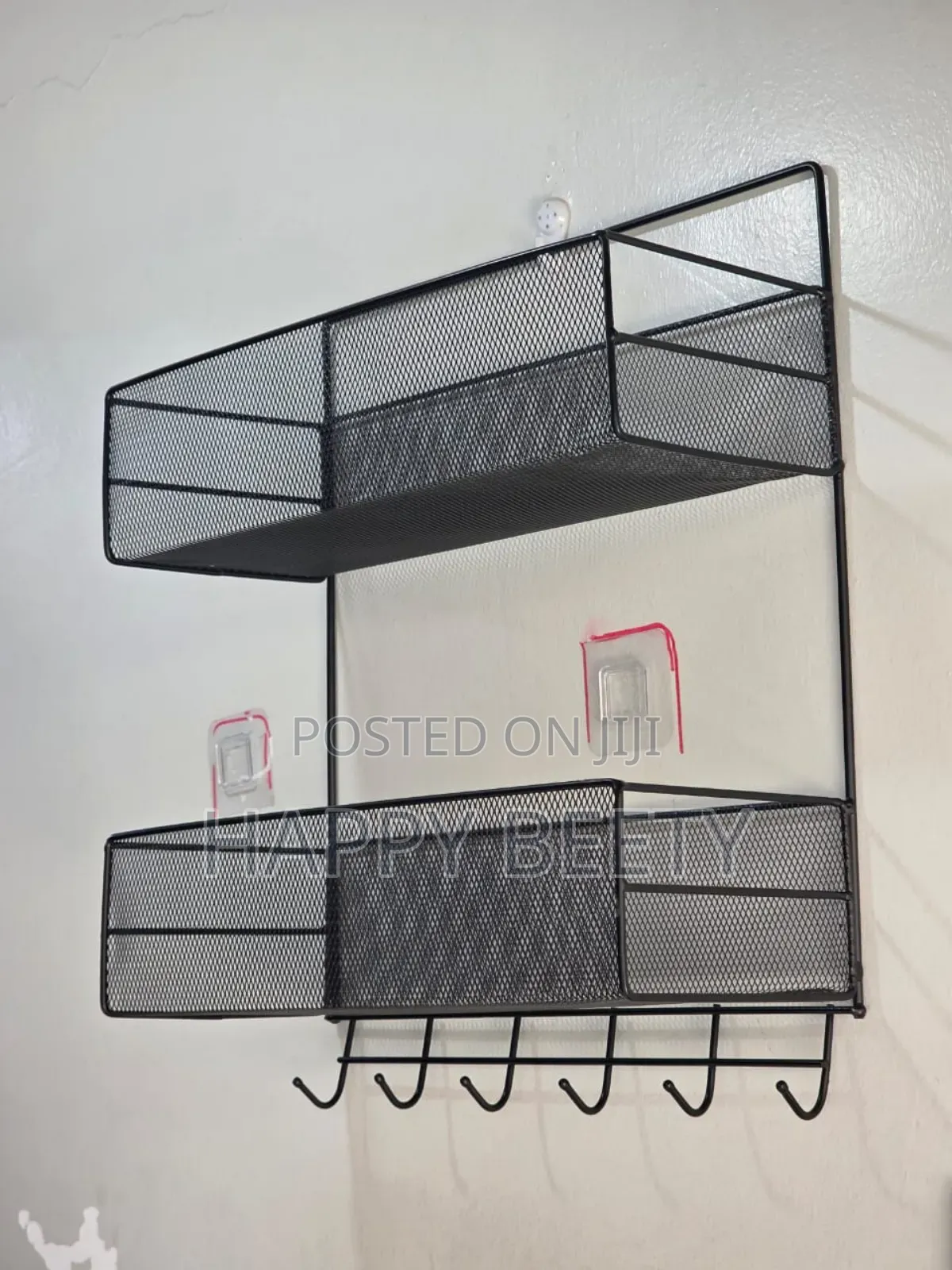 *2 Layer Wall-Mounted Bathroom Shelf Shower Shampoo Rack