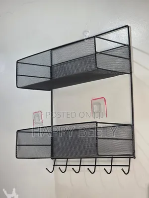 *2 Layer Wall-Mounted Bathroom Shelf Shower Shampoo Rack