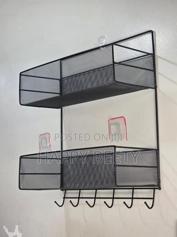 *2 Layer Wall-Mounted Bathroom Shelf Shower Shampoo Rack - thumbnail 2