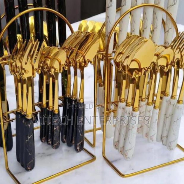 24pcs Cultery Gold - main view