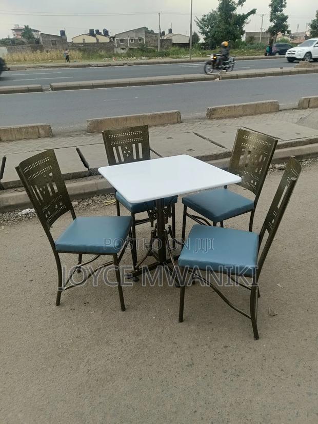 Restaurant Powder Coated Set, Grey Chairs - thumbnail 3