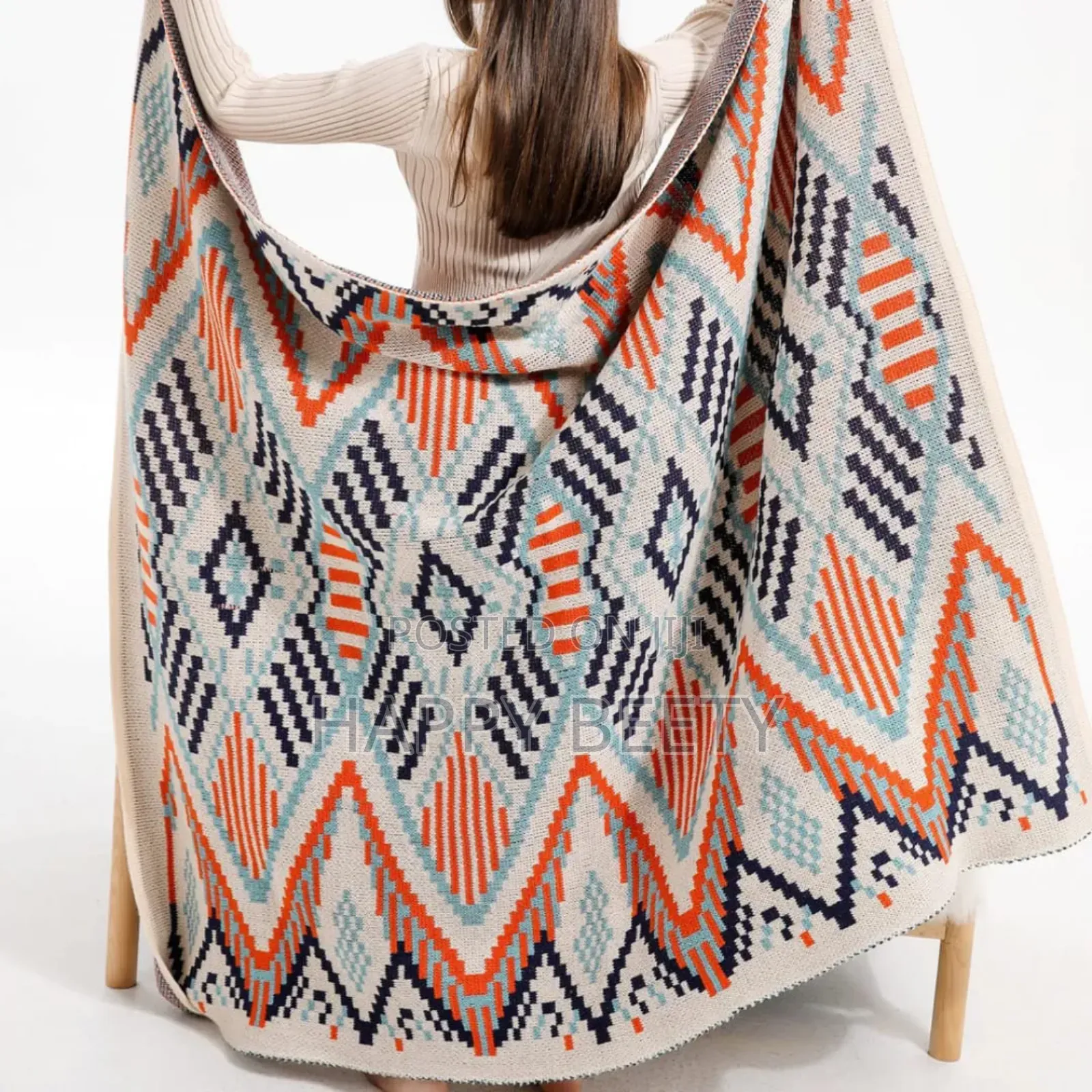 *Nordic Bohemian Knitted Throw Blankets With Tassels*