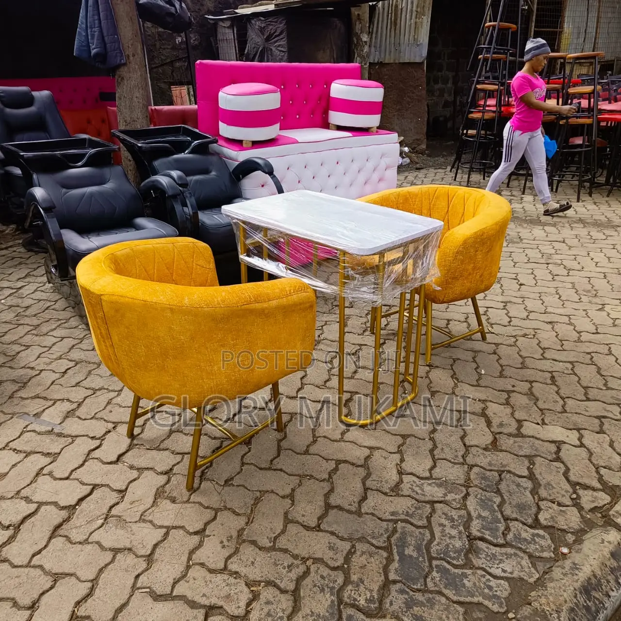Manicure Set Chairs And Table