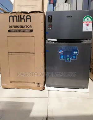 Mika 86 Litres Two Door Refrigerator Grey M86fr