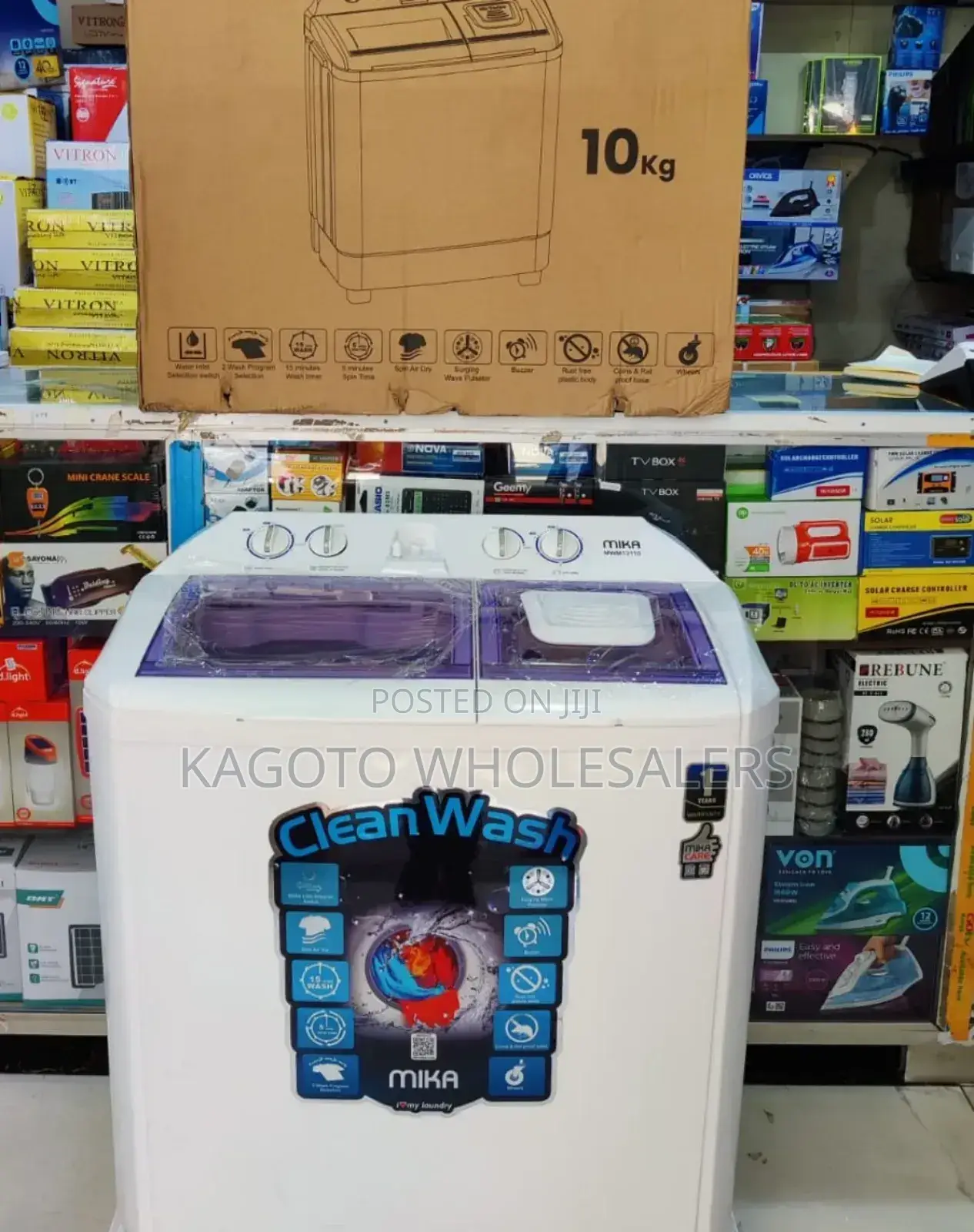 Mika Washing Machine Twin Tub 10kg Plus Air Dryer Turbo Tr10