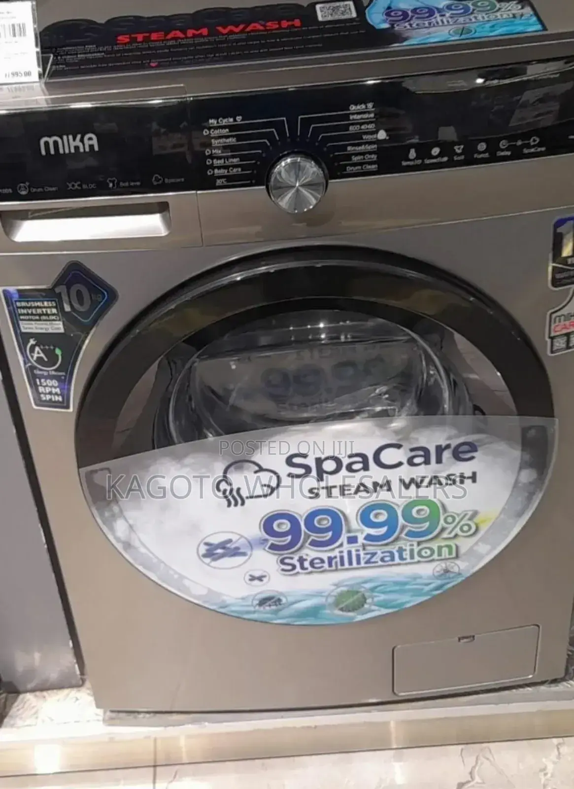 Mika 10kg Washing Machine Spin Dry 1500rpm M10kg/Mw