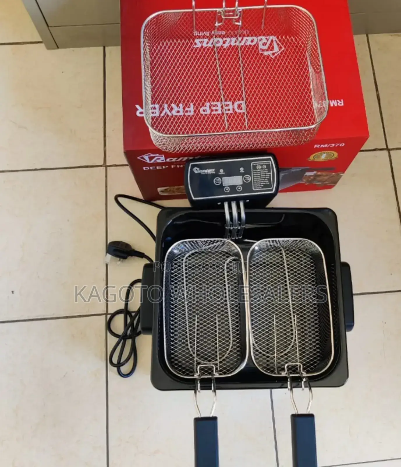 Ramtons Electric Deep Fryer 4.5litres (Double) / Rm4.5