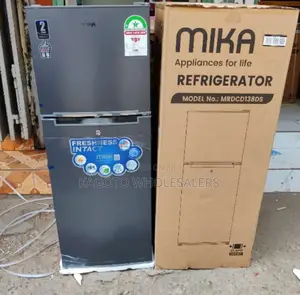 Mika Double Door 138l Refrigerator Grey M138rf-Mika