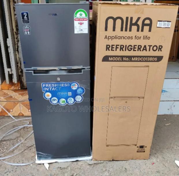 Mika Double Door 138l Refrigerator Grey M138rf-Mika