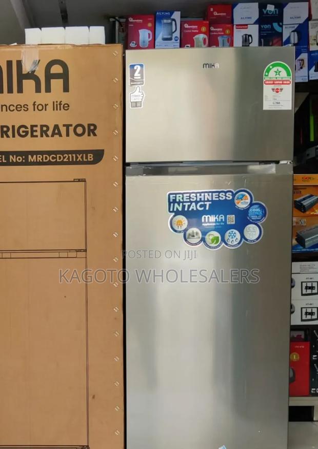 Mika Double Door 211litres Refrigerator Grey M211rf-Mika