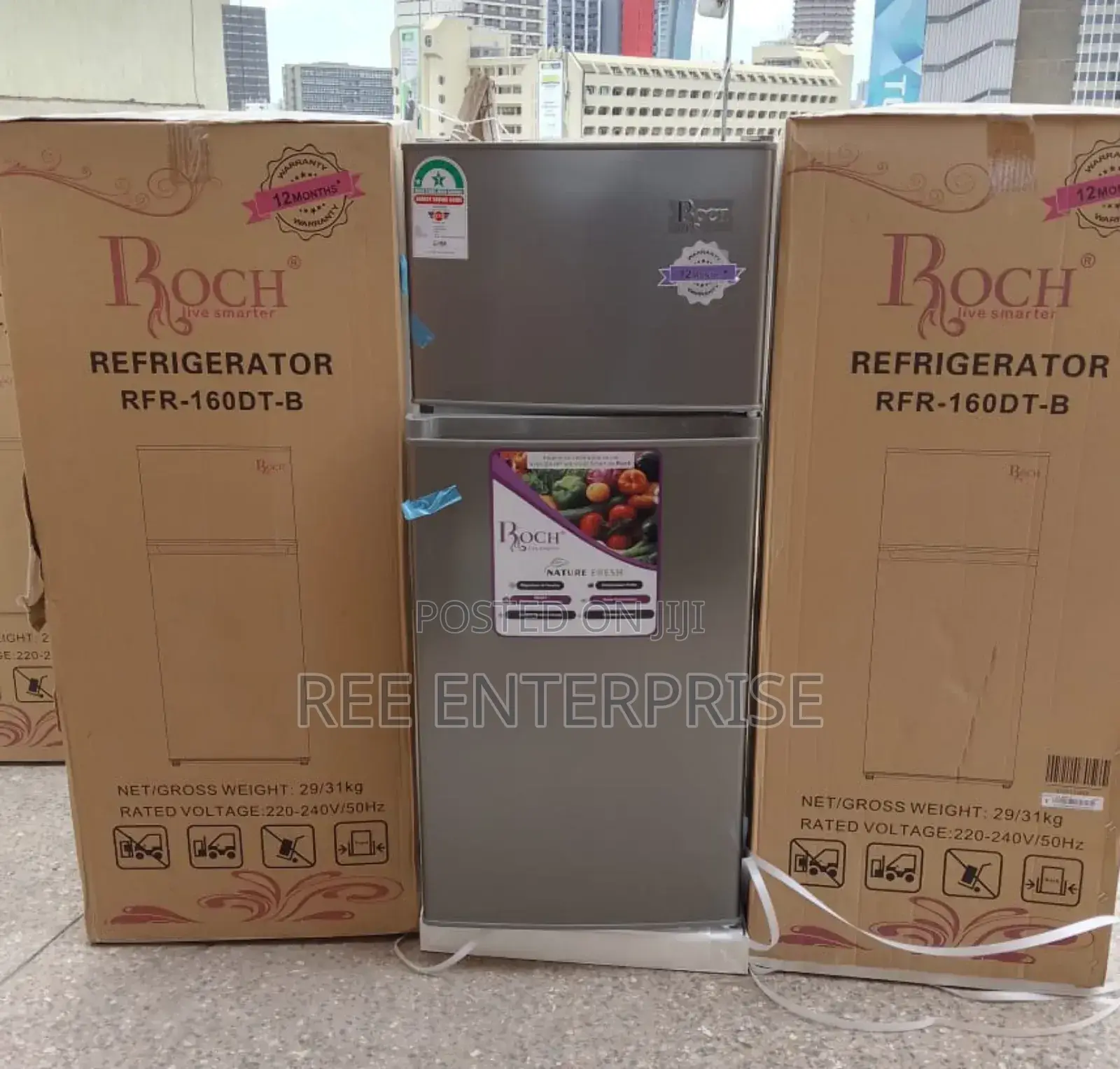 128 Litres Roch Double Door Refrigerator