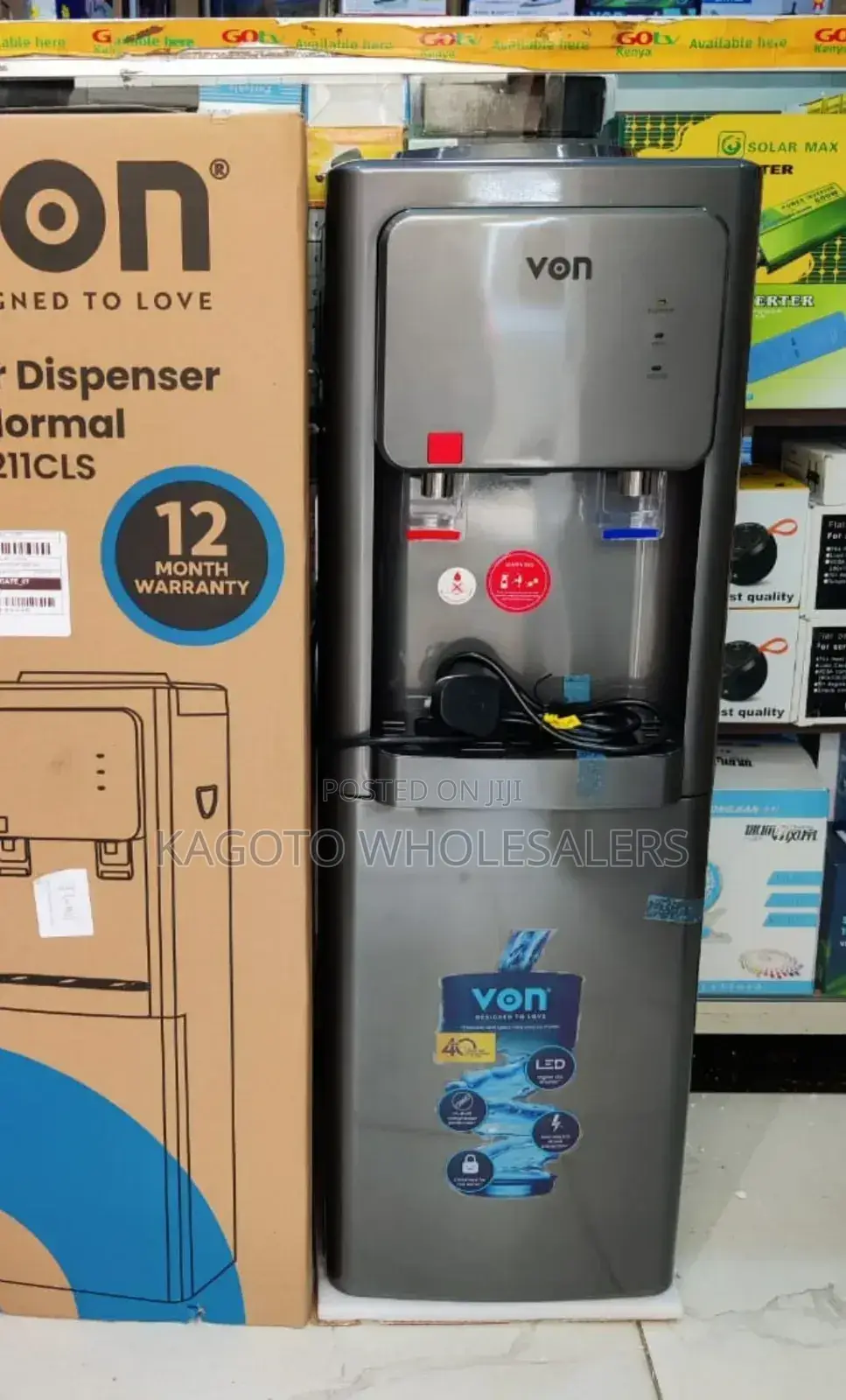 Von Water Dispenser Hot, Normal (Dark Grey) Vn/D-Hn