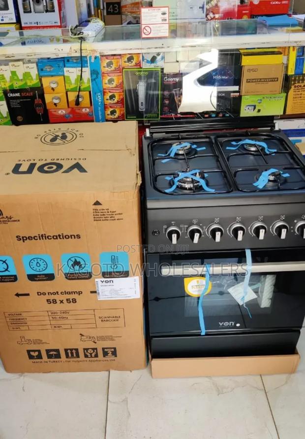 Von Cooker 4 Gas (Wok Burner)+ Electric Oven Va6f4