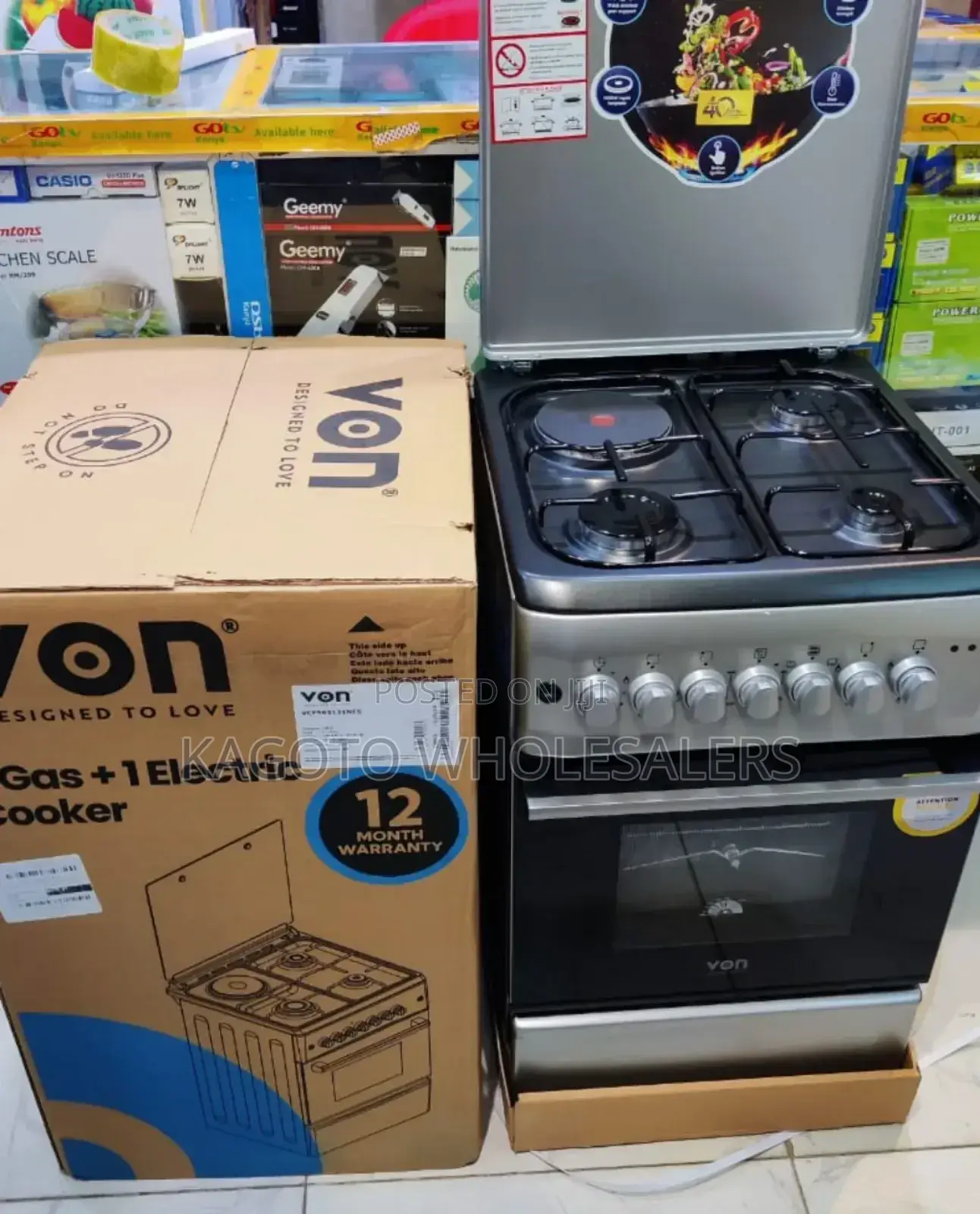 Von Standing Cooker 3gas+1e 50cmx60cm Vcf5/63