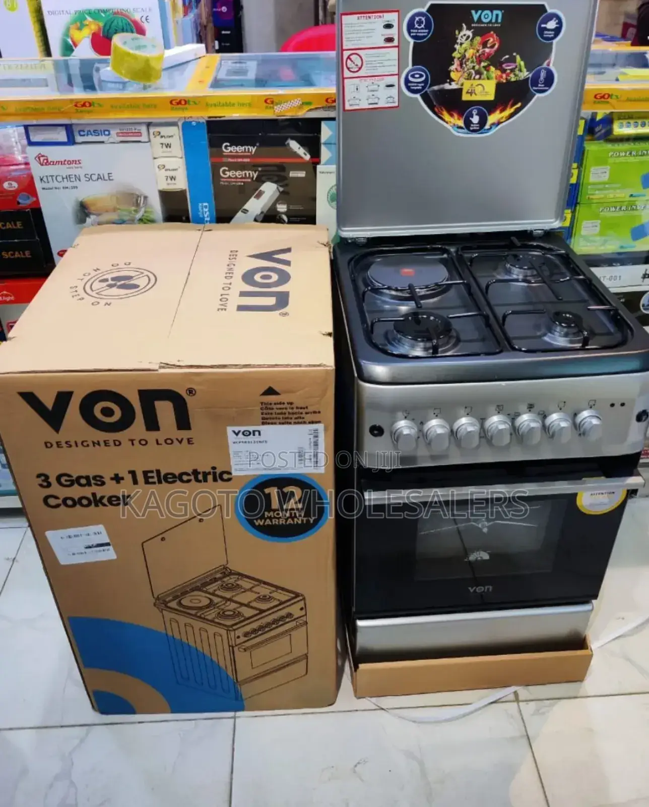 Von Standing Cooker 3g+1electric 50cmx60cm Vcf5/63