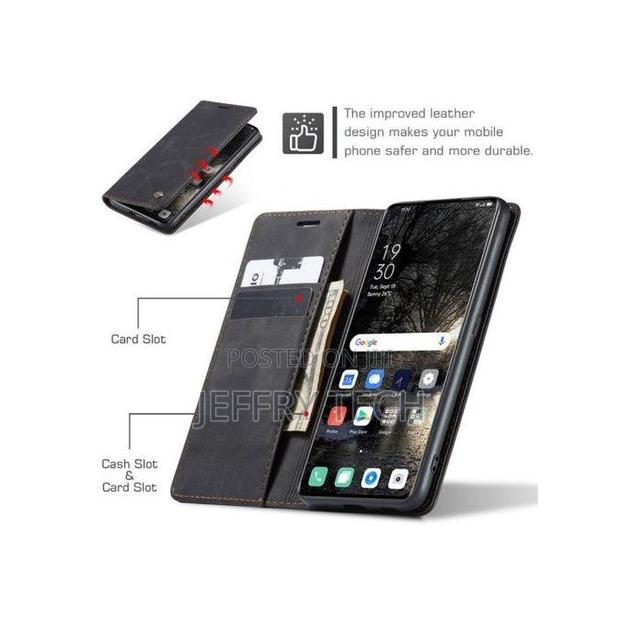 Wallet Black Retro Leather Flip Case for Infinix Note 30 Pro - thumbnail 3