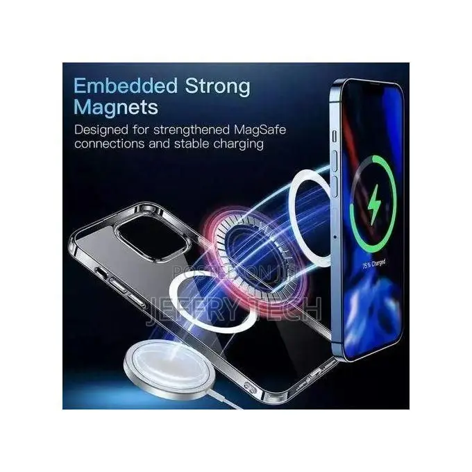iPhone 13 Pro – Transparent Blue Magnetic Case With Magsafe