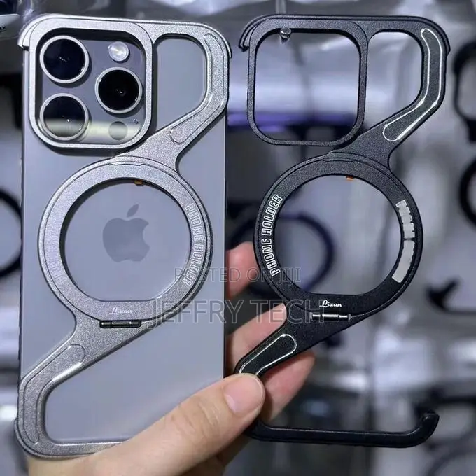 Magnetic Frameless Case for iPhone 15 Pro Max – Sleek Titani