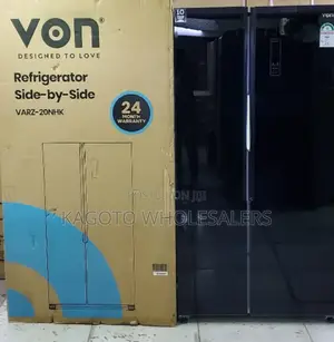 Von 429l Side by Side Refrigerator Black VFR-Ss-429