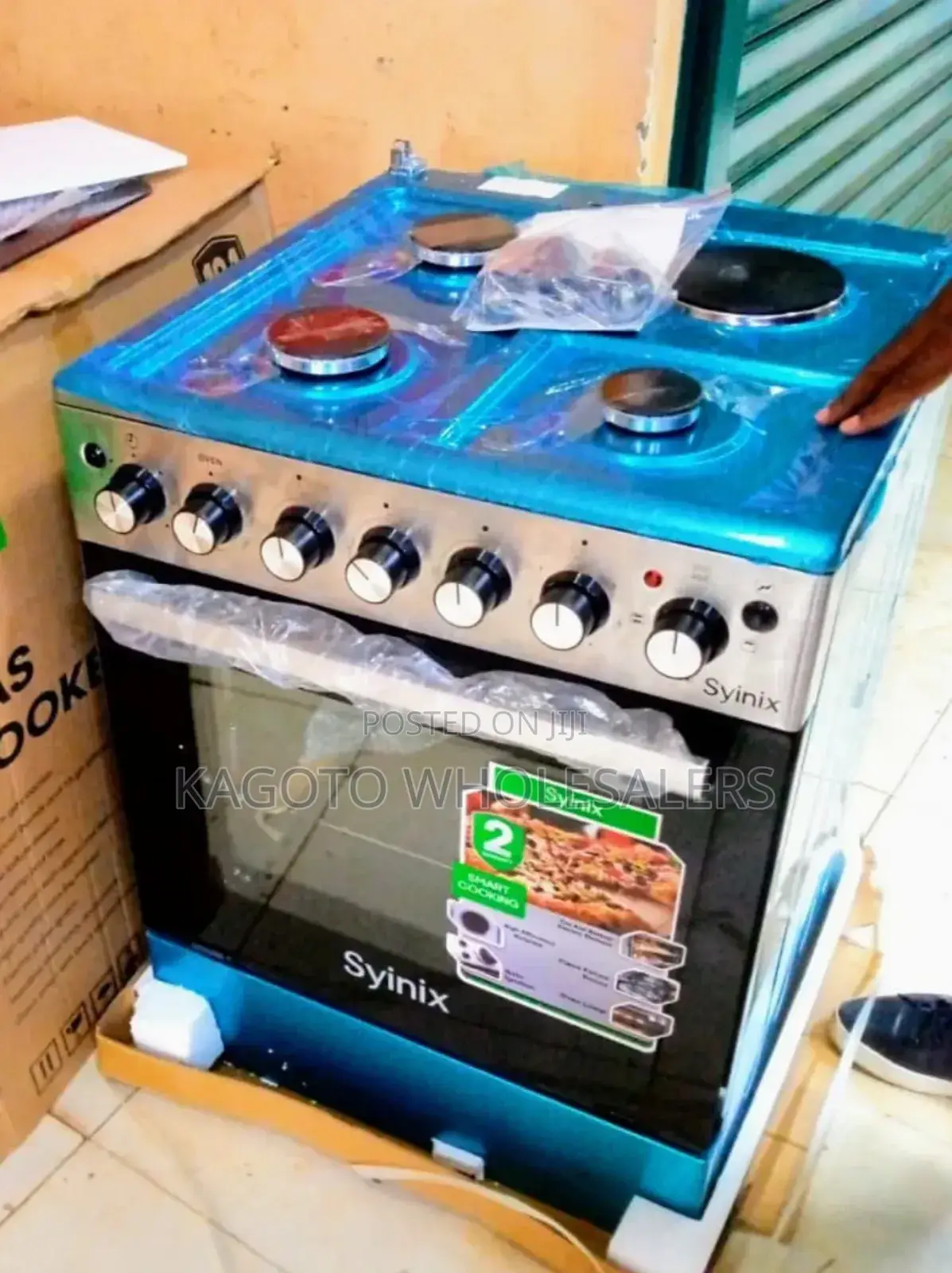 Syinix 60by 60 3+1 With Electric Oven
,Auto Ignition S3+1e