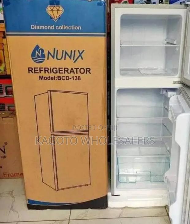 Nunix 138l Double Door Refrigerator (Silver Color) 3*