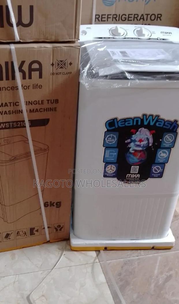 Mika Semi Automatic 6kg Top Load Washing Machine 6-(C-White)