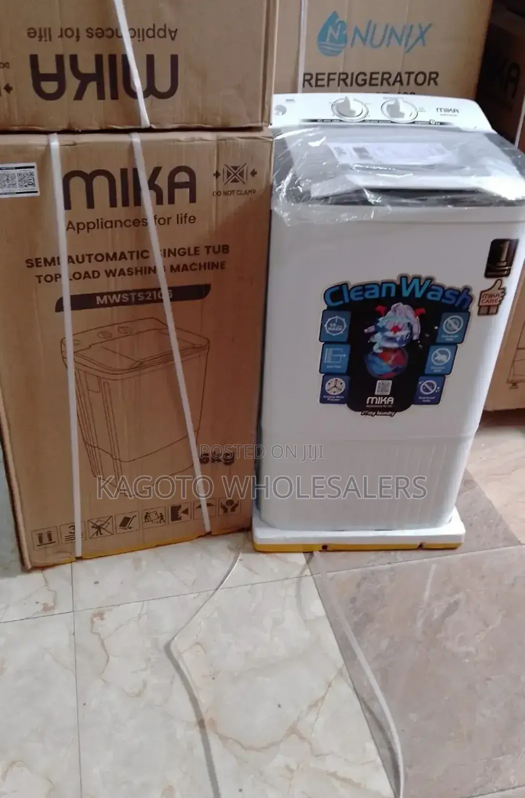 Mika 6kg Top Load Washing Machine 6-(C-White)