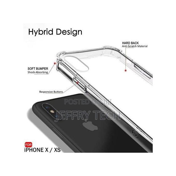 Non-Yellowing Transparent Hard Back Cover Case for iPhone Xs - thumbnail 3