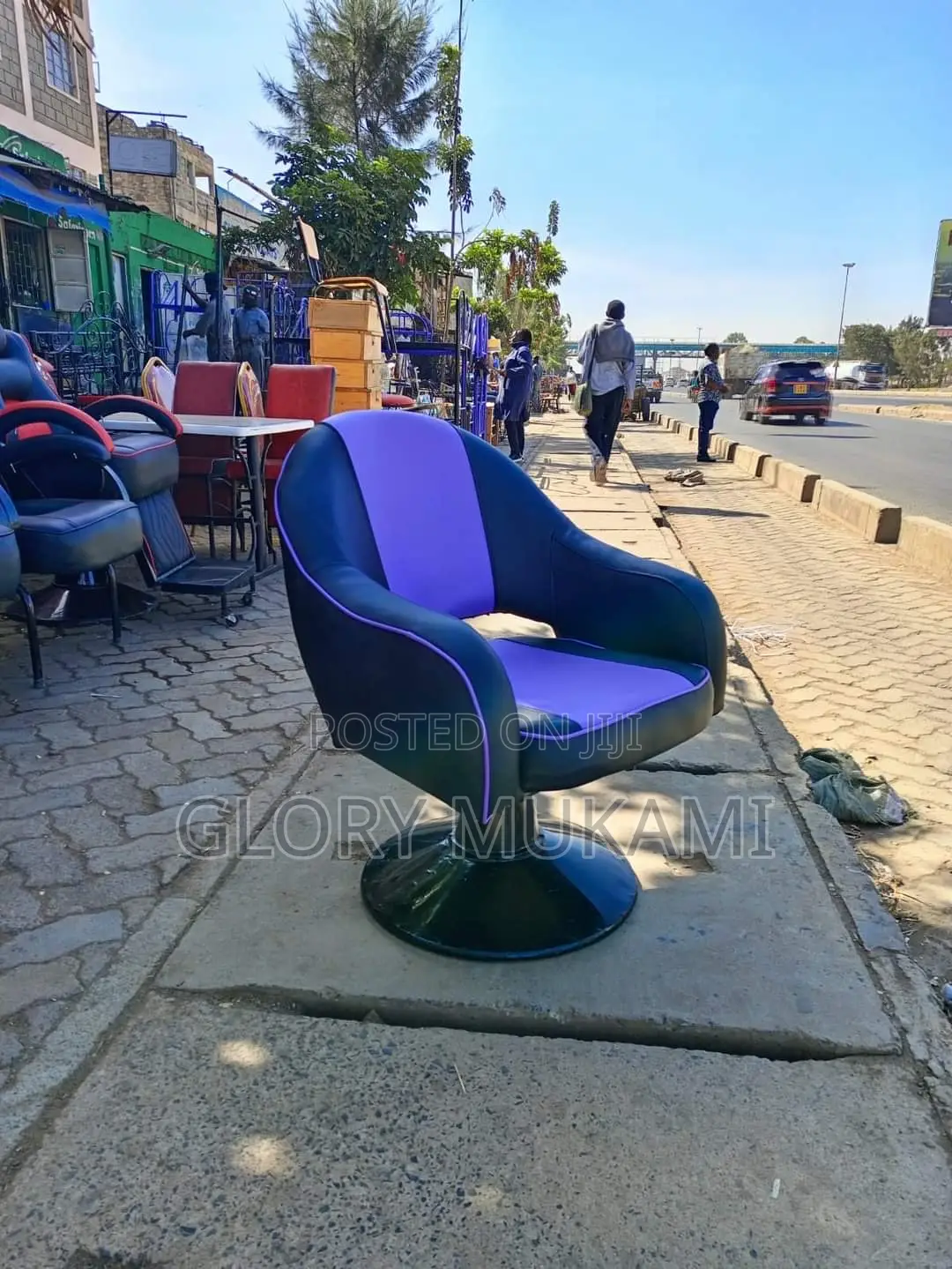 Purple Styling Manicure Chair