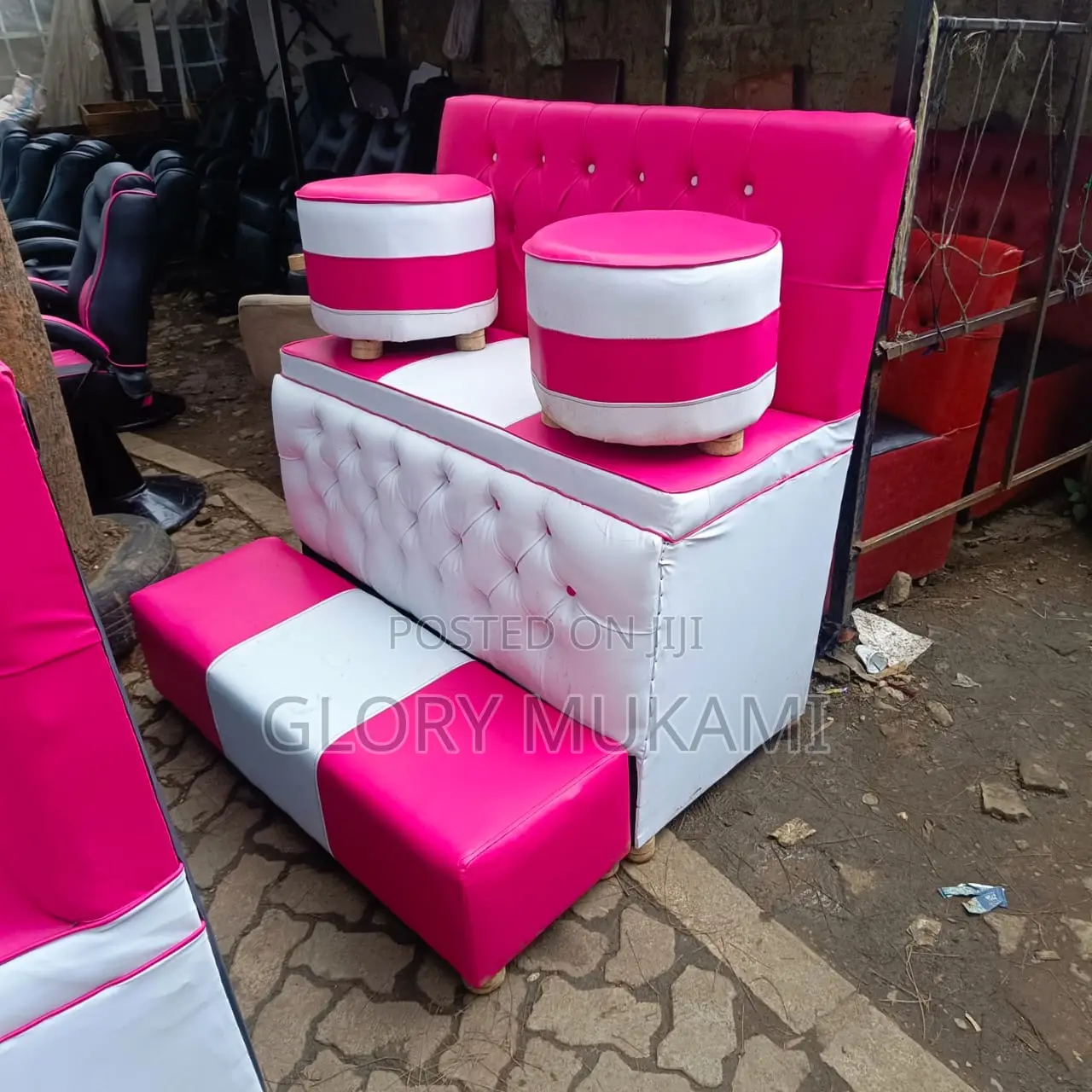 Pink Pedicure Set Sofa