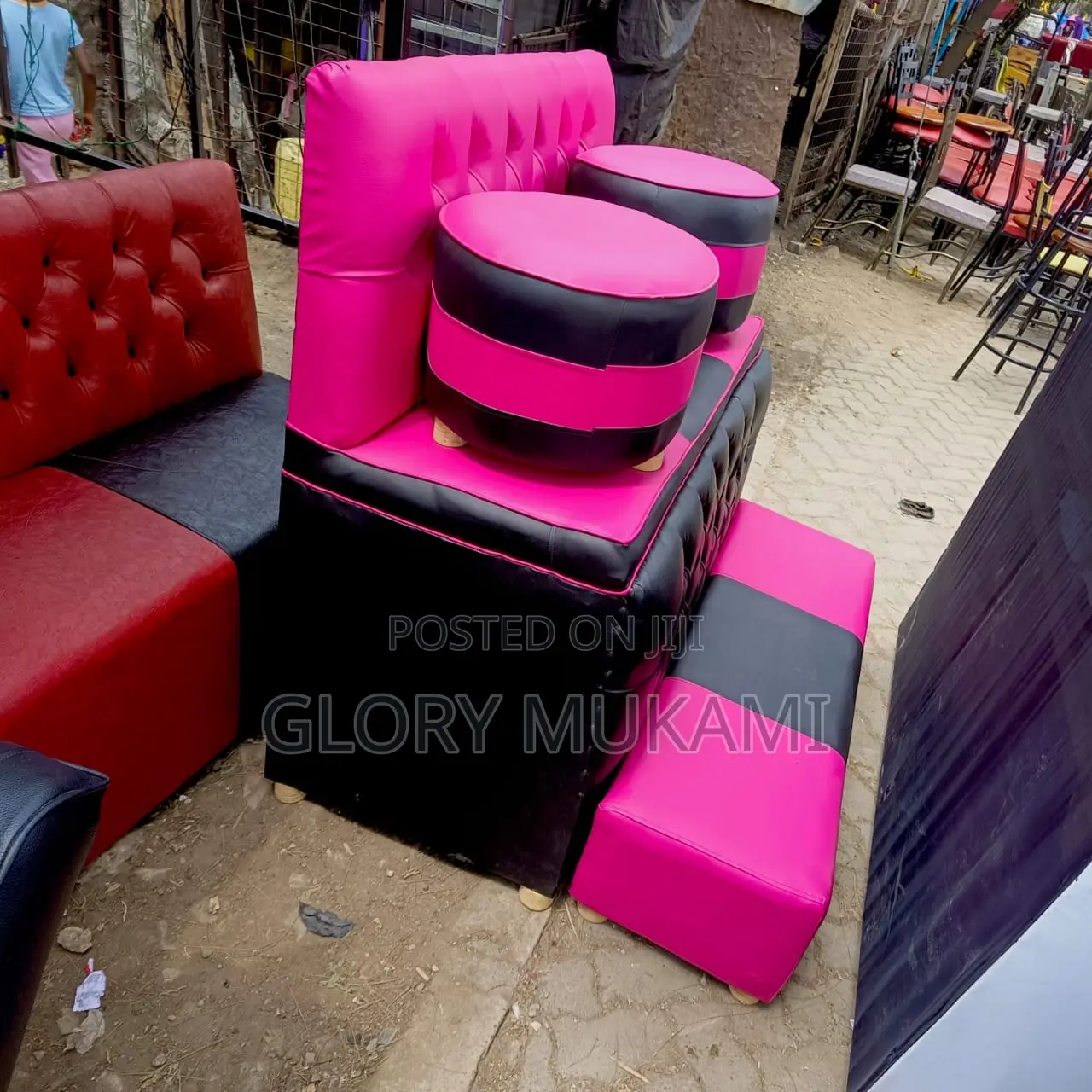 Black Pink Pedicure Set
