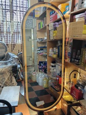 Quality Wall Mount Oval Golden Mirror - main view