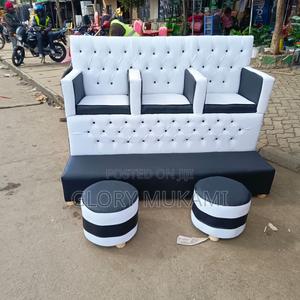 Black White Pedicure Set Sofa - thumbnail 2