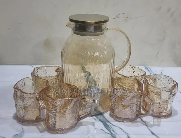 Golden 7pc Glass Water Set - thumbnail 3