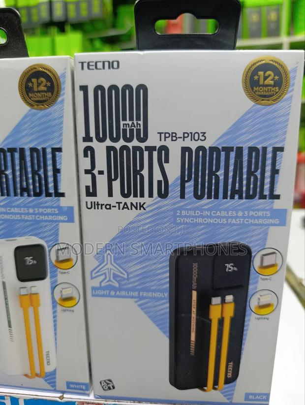 Tecno 10000mah Powerbank - thumbnail 3