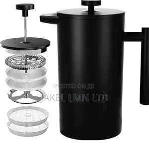 Double Wall Stainless Steel Mirror French Press Coffee 1ltr