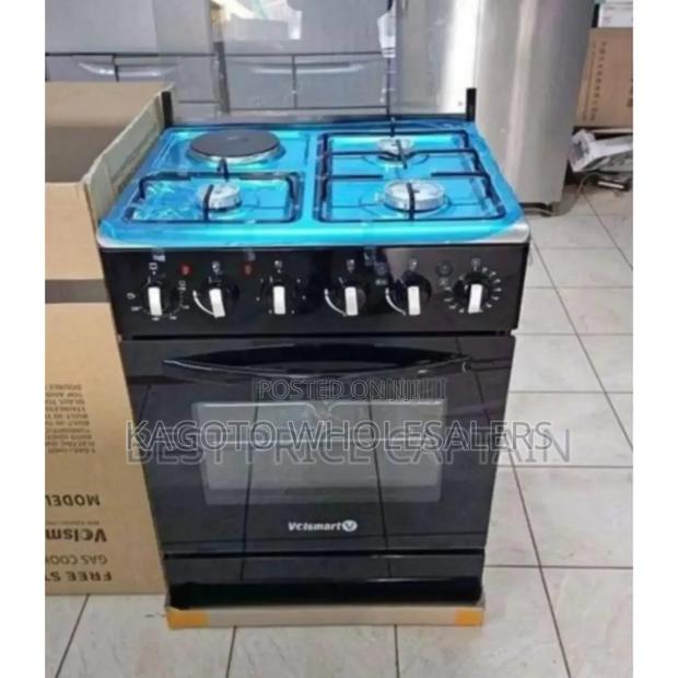 With Baçk Hot Plate, Volsmart 3+1 60*60 Standing Cooker