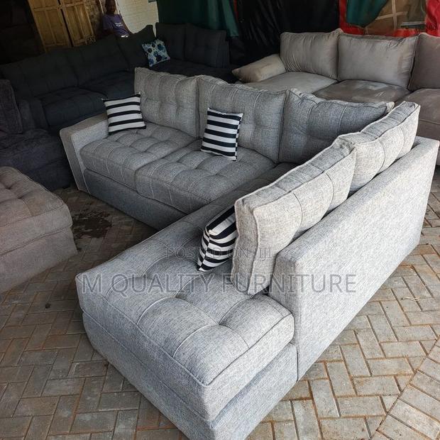 5 Seater L Shaped Chesterfield Sofa