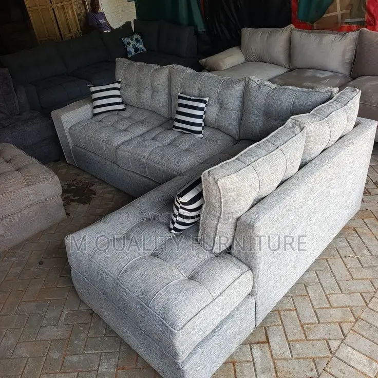 5 Seater L Shaped Chesterfield Sofa