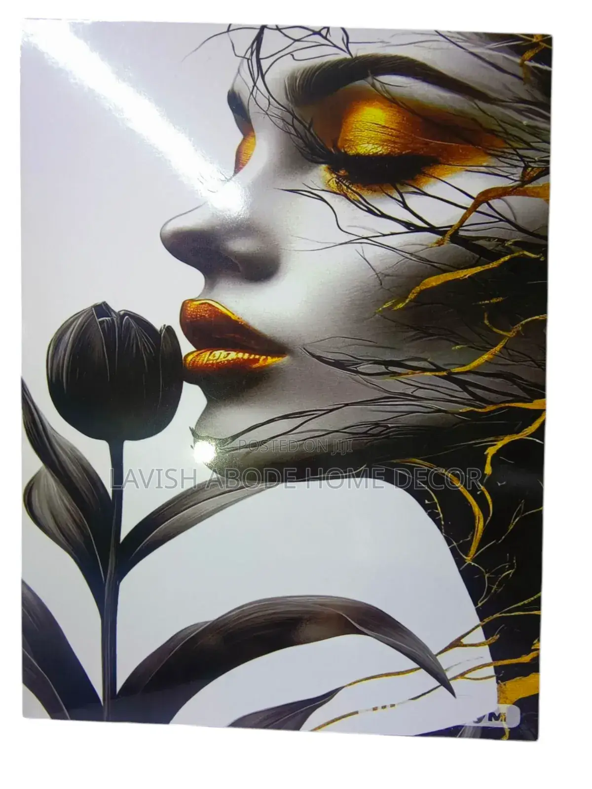 A3 Wall Hanging Female Art With Flower
