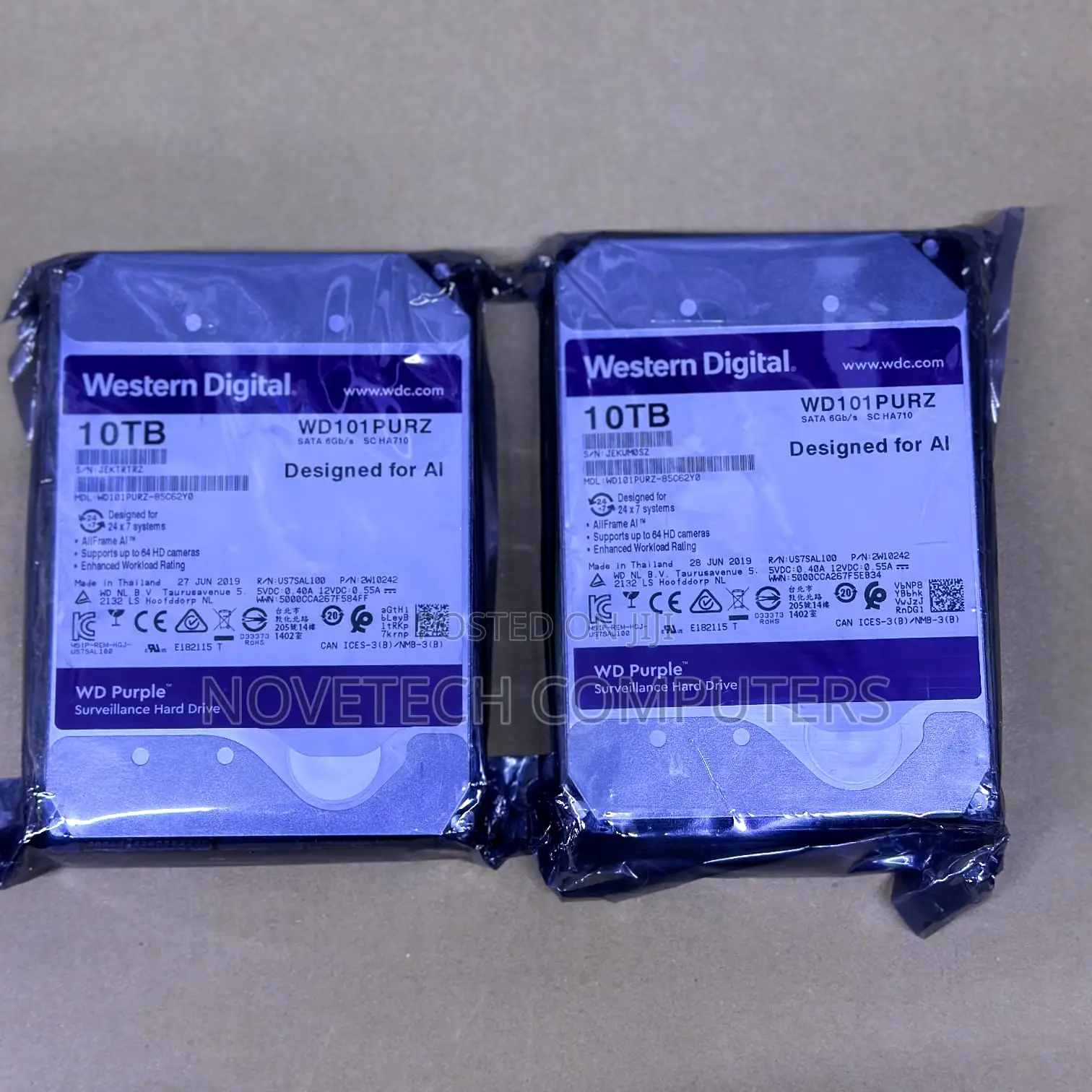Wd 10tb 3.5 Surveillance Hard Disk Drive -purple