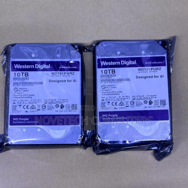 Wd 10tb 3.5 Surveillance Hard Disk Drive -purple