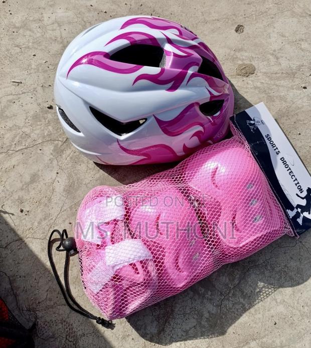 Pink Full Set ( Hard Helmet ) Protective Gear - main view
