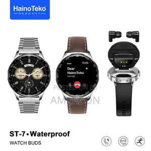 Hainoteko St-7 Waterproof Smart Watch With Integrated Earbud