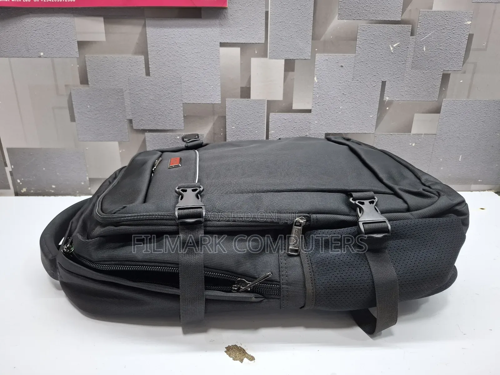 Omaya 17" Faux Leather Backpack
