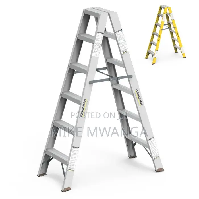 Non-Slip Rubber Feet 5-Step a-Type Double-Sided Ladder